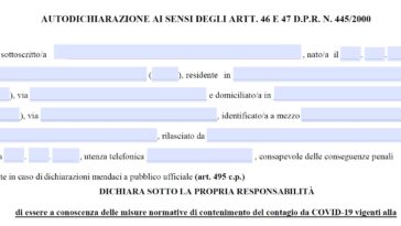 Autocertificazione Zona Arancione Il Modulo Covid Editabile In Pdf E Word